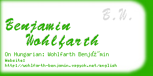 benjamin wohlfarth business card